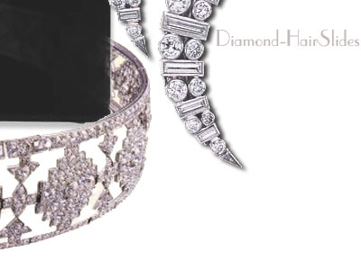 PAIR OF DIAMOND HAIR SLIDES, BY CARTIER
