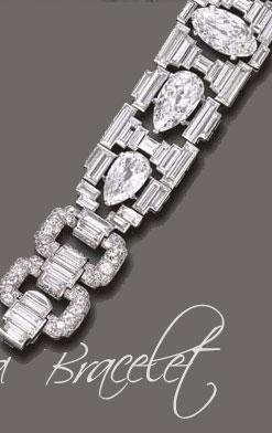 Diamond-Clip and Art-Deco bracelet of DORIS DUKE COLLECTION