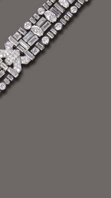 IMPORTANT PAIR OF ART DECO DIAMOND BRACELETS, BY CARTIER