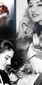 Dans les années cinquante, au sommet de son art, elle est admirée dans le monde entier pour ses prestations à la Scala de Milan. C'est à cette époque que son mari lui donne les joyaux qui seront prochainement mis en vente à Genève. Chaque fois qu'elle apparaît en public, les merveilleux bijoux de la collection complimentent ses élégantes tenues vestimentaires. De nombreuses photos de cette époque, sur lesquelles Maria Callas irradie, ont fixé ces moments pour l'éternité. 
Sur de nombreuses photos, elle porte une paire de boucles d'oreilles en diamants et rubiset tient un sac de soirée par Van Cleef & Arpels. Dans cette collection où les rubis et les diamants sont particulièrement mis en évidence, nous trouvons également un fantastique collier formé de deux rangs de rubis de taille coussin bordés de diamants . Citons également une superbe broche en forme de feuille, sertie de diamants de taille marquise et de rubis de taille coussin, signée Van Cleef & Arpels  et un bracelet serti de rubis de taille coussin et de diamants baguettes estimé à CHF65'000-105'000 
Vouant également un amour particulier aux émeraudes, Maria Callas portait souvent, lors de ses récitals, un étincelant collier en émeraudes et diamants  ou une bague en diamants sertie d'une émeraude pesant 37.56 carats, estimée à CHF105'000-180'000/€68'000-120'000), et que l'on aperçoit sur la photo de gauche prise vers 1958. 
La pièce la plus importante de la collection est sans conteste un diamant de taille marquise pesant 11.70 carats, monté en bague, qui pourrait s'envoler pour CHF160'000-240'000 (€110'000-160'000). 
Bien qu'il y ait des photographies et des témoignages d'amis intimes, il est impossible de connaître avec certitude dans quelles circonstances ces bijoux lui ont été offerts. Cependant, même s'il est difficile de savoir si elle les a reçus pour célébrer un spectacle particulier, un anniversaire de mariage ou quelque moment important de sa vie, il est certain que chaque bijou aurait beaucoup d'histoires à raconter sur la vie de la célèbre diva.