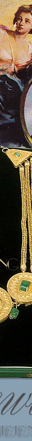 royal wedding present gift given to Princess Elizabeth by King Farouk of Egypt - the egyptian gold necklace dating back to the third century and incorpation one of the earliest egyptian coins