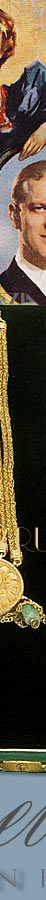 royal wedding present gift given to Princess Elizabeth by King Farouk of Egypt - the egyptian gold necklace dating back to the third century and incorpation one of the earliest egyptian coins