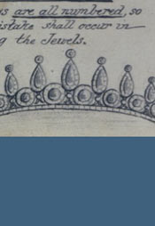 Grosse antike Orient Perlentropfen als Diadem mit Diamanten und Brillanten der Hannah Primrose Lady Rosebery  | Pear-shape Pearl Tiara with diamond cluster