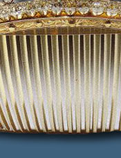 Comprising a tiara, hair comb, pendant necklace and a pair of pendant earrings. The tiara and necklace of graduated pendant clusters of oval and pearshaped spinels within old-cut diamond surrounds. The earrings each of a facceted pendeloque spinels suspended within old-cut diamond detachable surrounds, the haircomb en  suite - the whole contained within two fitted cases, early 19th century.  <br>   <br> 
 
This splendid parure originally belonged to Princess Ekatarina Pavlovna Bagration, n�e Skavronskaia  wife of Prince Peter Ivanovic Bagration  1765 - 1812 , himself a descendant of the Bagration kings of Georgia, a distinguished General who died fighting for the Russian army at the battle of Borodino against Napoleon.  
 
Princess Kathrine was an outstanding beauty who dressed in the heights of fashion until her death and hosted important salons in various European cities - for example in Vienna for the Congress of 1815. She had many admirers and married her second husband, an English lord at about this time.   
 
This parure which dates about 1810 was probably a wedding gift.It was attributed to Fossin & Fils, 
a predecessor of the French jeweler Chaumet, the parure was purchased by the Russian Princess 
Katharine Bagration, heiress to Prince Potemkin  and listed in the 1836 inventory of her jewels.Its extravagant size and pattern suggest the illustrious lineage of its first owner. <br> 

 
It was thus fitting that the Duke of Westminster presented this parure to his future bride, who wore the tiara at her wedding in 1978.  Here Her Grace Natasha Phillips, wears the tiara over her wedding veil.<br>  

The Duchess of Westminster has imperial 
Russian connections through her descent 
from Grand Duke Mikhail Mikhailovich 
and his wife Sophie von Merenberg, 
Countess Torby