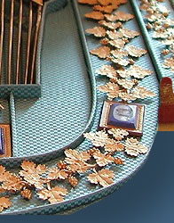 The parure of Marie-Louise Empress of France Micro-mosaque Parure Marie-Louise Empress of France| Wedding Gift from Napoleon Bonaparte The mikro mosaiue parure of Marie-Louise Empress of France mosaik parure|Imperial Jewelry napoleonic parure,napoleonic tiara,napoleonic diadem,tiare,joaillerie,french crown jewels,parure belonging to Empress Marie Louise of france, Empress Marie Louise's Jewelry Collection,imperial jewels,jewellery belonging to Empress Marie Louise monaco et les napoleon DIAMANTS DE LA COURONNE   PARURE EN OR et MOSAIQUES Marie-Louise's set in micro-mosaicsjewel, ornament, amulet 
Gold and mosaics, composed of a comb, a necklace, a pair of bracelets and a pair of earrings, executed by Franois Regnault Nitot, jeweller of the imperial court, forming part of the wedding presents offered by Emperor Napoleon I to Archduchess Marie-Louise, in 18. Glass micromosaics depicting Roman ruins