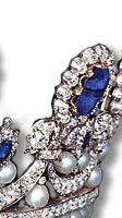 Sapphires Parure Crown Jewels France - Saphires Joyaux de la Couronne|Queen Marie Amelie| Royal Imperial Jewel History reine_des_Franais 1800-1825, aprs 1830, 1863. Achat de la parure par le duc Louis-Philippe, futur Louis-Philippe  la reine Hortense de Beauharnais en 1821, remanie et complte pour la reine Marie-Amlie. Modifie aprs 1863 pour Isabelle d'Orlans, comtesse de Paris. Ancienne collection du Monseigneur le Comte de Paris. Collection des Diamants de la Couronne