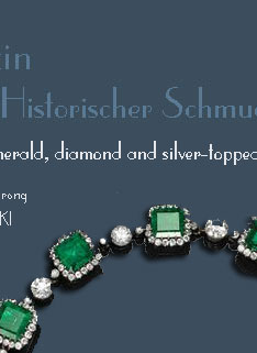 An impressive 19th century emerald, diamond and silver-topped gold necklace with pendant circa 1890, the neckpiece featuring ten prong set emerald-cut emeralds, weighing from Klapproximately 13.00 to 6.50 carats, each framed by old European-cut diamonds, connected by trios of collet-set European-cut diamonds, the center stones weighing fromapproximately 4.25 to 2.40 carats; estimated total diamond weight:56.00 carats; together with a pendant attachment centering an emerald-cut emerald weighing approximately40.20 carats, surrounded by old European-cut diamonds, weighing in total approximately 10.00 carats; estimated total emerald weight for the necklace and pendant:140.00 carats; estimated total diamond weight for the necklace and pendant: 66.00 carats source Bonhams