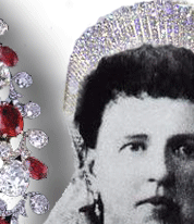 romanoff,parure,rubin,Ohrringe,Grossfrstin Marie Alexandrowna,Smaragde,Schatzkammer Frsten von Hohenlohe Langenburg,Romanov,Alexandra,Frstin,ruby,deutsche,royal jewels,Deutschland,schmuck,tiara, diadem,diamant,diamonds,frstliche Schmucksammlungen,Burma Rubine,sammeln