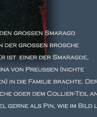  Der grosse Smaragdtropfen erscheint das erste Mail im Inventar von 1819