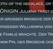 .. am 25. Februar 1956 bei den Festlichkeiten im Paleis op de Dam anl�sslich von  Beatrix 18. Geburtstag trug Wilhelmina die Smaragdtiara und sagte .. das ist das letzte mal, dass ich ein Tiara tragen werde ...
