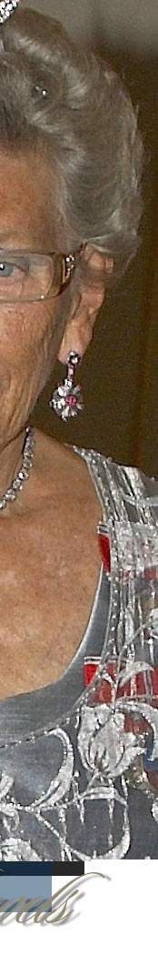 Aigrette mit Rubinen und Diamanten als Diadem tiara Kniglicher Schmuck Norwegen