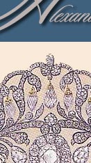 Diamond Fringe-Tiara and Briolettes Diadem kokoshnik Diadem Grand Duchess Ksenia Romanov | Imperial Fringe-Tiara Romanov Kokoshnik, Diamond Cluster Brooch and Briolettes Diadem | Bolin imperial jewel history tsar alexander III daughter kokoshni